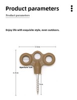 Piquets de tente lumineux et légers avec filetage en acier inoxydable, conception à trois trous et ancrage par corde pour le camping en plein air
