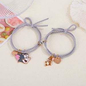 Pulsera de Pareja con Dibujos Animados, Pulseras Creativas a Juego para Parejas, Pulseras Ajustables Hechas a Mano con Cuerda para Mejores Amigos - Product Image 6