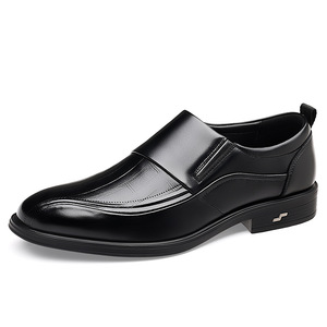 Mocassins en cuir à enfiler pour homme, bout rond, semelle extérieure en caoutchouc antidérapante, chaussures décontractées et confortables pour affaires et mariages - Product Image 5