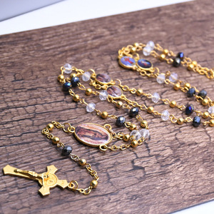Nouveau collier de prière en or Dhikr en gros, collier religieux chrétien Jésus catholique musulman <span class=keywords><strong>islamique</strong></span>, chapelet de prière - Product Image 2