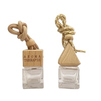 Bouteille vide de désodorisant de voiture de parfum 8ML 10ML clair givré carré diffuseurs de parfum de voiture parfum suspendu de voiture