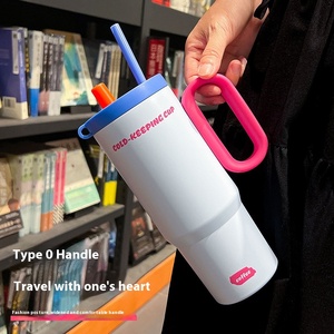 Vente chaude de grande valeur design féminin tasse à glace classique de qualité alimentaire 316 poignée de tasse thermos sous vide en acier inoxydable pour boissons froides - Product Image 2