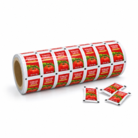Sachets de ketchup tomate imprimés de qualité alimentaire pour hamburgers et pizzas, 10g, emballage biodégradable, conditionnement de ketchup tomate