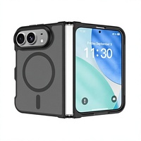 Étui magnétique effet peau pour iPhone Fold 18, coque de téléphone givrée compatible avec la recharge sans fil pour iPhone Fold 18