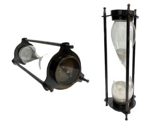 Temporizador de arena de Latón chapado en marrón, caja de cuero para regalo de lujo y presentación y suministro al por mayor, tamaño pequeño - Product Image 4