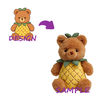Mini peluche personnalisée de 10 cm, super douce, en peluche longue, avec design brodé, en maille de nylon personnalisée