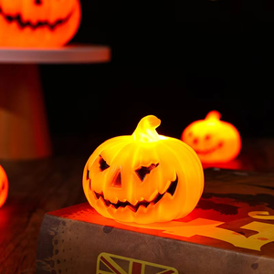 Nouvelles guirlandes lumineuses LED décoratives pour Halloween, motif citrouille, très populaires, pour une sécurité optimale. - Product Image 6