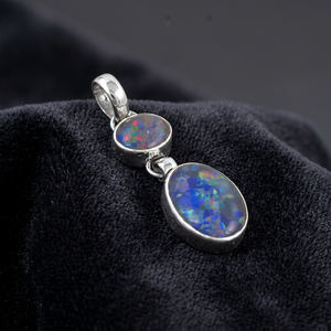 Art Palace - Colgante de Ópalo en Plata de Ley 925 con Engaste de Bisel, Joyería Clásica Unisex para Uso Diario - Product Image 2