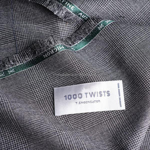 HARCHOY 1000 TWISTS Costume Homme Tissu 290 Grammes 100% <span class=keywords><strong>Laine</strong></span> Mérinos Importée Forte Twist 1000 Twists Par <span class=keywords><strong>Mètre</strong></span> Tricoté Style Plaid - Product Image 4