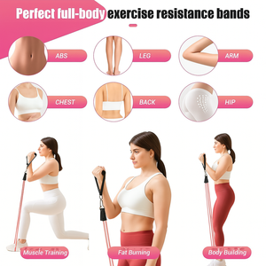 Ensemble de 11 cordes de tension en latex avec 100 livres de tension avec 150 livres d'entraînement de fitness en corde élastique - Product Image 3