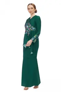 Fashionable Traditional Muslim Clothing Abaya Baju Kurung Kebaya In Chiffon Directly From Malaysia