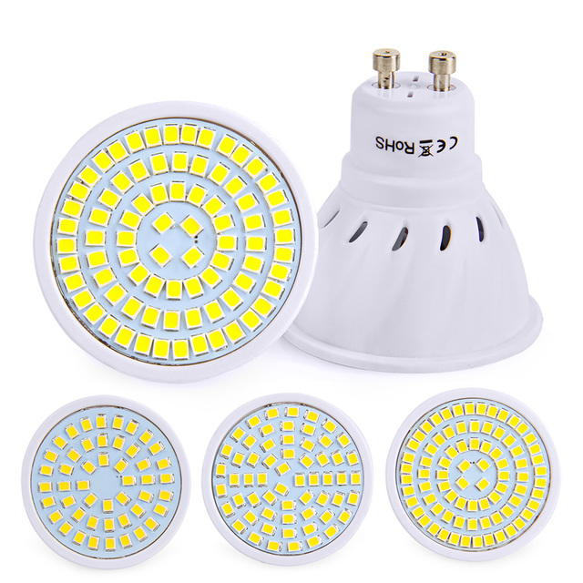 E27 GU10 MR16 LED Bulb, AC220V 48 60 80LEDs SMD 2835 LED Bulb Spot Light