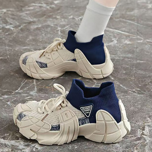 Baskets décontractées pour femmes Printemps Automne 2026, style Dad Shoes à semelle épaisse rehaussante, Yeezys style pieuvre, respirantes et légères - Product Image 2