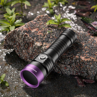 Senter UV 365nm Mini Aluminium Alloy Black Light USB Dapat Diisi Ulang Tahan Air Genggam untuk Inspeksi Forensik NDT
