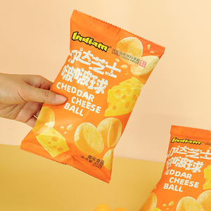 INDIAM <span class=keywords><strong>Cheddar</strong></span> Cheese Pop Ball Bajo en calorías Sin grasas trans Sin gluten Dulce Delicioso sabor Bolsa para hornear Aperitivos de grano Grano entero - Product Image 2