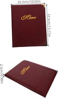 Carpeta de Presentación Personalizada A4 para Menús de Restaurante, 14 Bolsillos, Tapa Dura de PU, con Logotipo Estampado