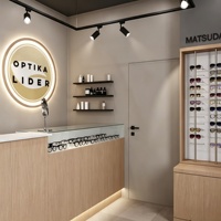 Vitrine de magasin d'optique entièrement personnalisable, présentoir à lunettes, étagère d'exposition, vitrine en verre pour magasin de lunettes, décoration de magasin