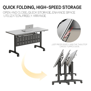 Meubles de bureau en gros, table de conférence pliable pratique avec roulettes, design amovible de style <span class=keywords><strong>boutique</strong></span> - Product Image 5