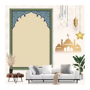 Karpet motif mewah kustom desain baru karpet doa Persia kualitas tinggi karpet kasmir imitasi modern mudah dibersihkan