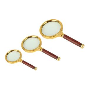 रेडवुड हैंडल एब्स और पीतल के हेडबैंड ने पढ़ने और आउटडोर अवलोकन के लिए आवर्धक ग्लास ऑप्टिकल ग्लास लेंस का नेतृत्व किया - Product Image 2
