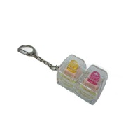 4 boutons lumineux mécaniques à LED avec son, boutons à pression, fidget clickers, clavier, capuchons de touches, porte-clés
