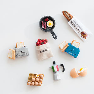 Custom מזון 3D ארוחת בוקר מקרר מגנט מזכרות מקרר מגנט לקנות באינטרנט - Product Image 5