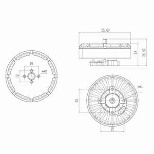Moteur Brushless <span class=keywords><strong>Tarot</strong></span> Martin Motor Rc 6S 5008 290KV TL50P08 pour Quadricoptère RC FPV Multicoptère Drone Avion Accessoires - Product Image 2