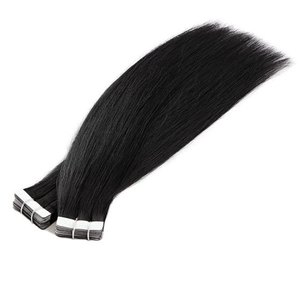 Estensioni per <span class=keywords><strong>capelli</strong></span> Jiffy Hair all'ingrosso con nastro largo, biondo chiaro, in vero capello umano, liscio, con nastro biadesivo, private label - Product Image 5