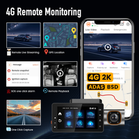 Cámara Inteligente para Vehículos Comerciales de 4 Canales y 2K con 4G LTE, GPS, IA, DMS, ADAS y BSD
