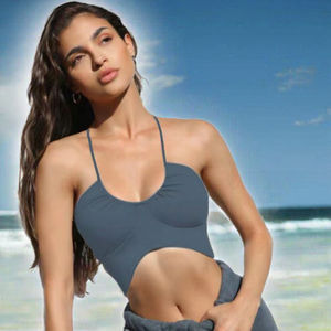 Soutien-gorge de sport respirant extensible dans quatre directions pour femme grande taille, coupe en U, idéal pour la gym, le fitness et le yoga - Product Image 3