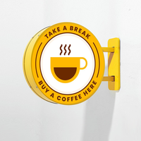 Panneau publicitaire intérieur et extérieur étanche LOGO 3D LOGO Light Decorative Food LED Light Sign for Restaurant Coffee Shop