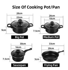 Ensemble de casseroles <span class=keywords><strong>et</strong></span> poêles en fonte antiadhésive pour cuisine, 13 pièces, <span class=keywords><strong>pas</strong></span> <span class=keywords><strong>cher</strong></span> - Product Image 4
