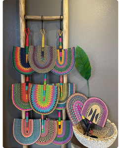 手作りモダンスタイルガーナアフリカわら織り壁装飾ベトナム輸入海草色記念日 - Product Image 5