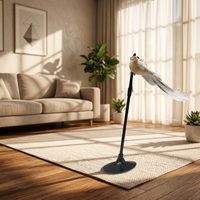 Jouet interactif de luxe pour chat avec ventouse à gouttelettes de gel, boule en fil d'acier, plume, écologique, sûr pour les yeux, pour l'auto-entretenissement