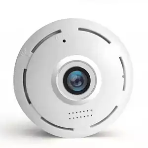 Kamera pengintai Full HD 5MP, cakupan lebar cerdas panorama canggih mata ikan dengan penglihatan malam untuk keamanan yang ditingkatkan