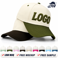 Gorra de Béisbol de 5 Paneles con Estructura en A, Tejido Diagonal de Algodón, Dos Tonos, de la Mejor Calidad OEM ODM