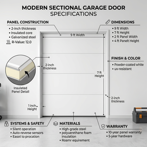 <span class=keywords><strong>Porte</strong></span> de garage <span class=keywords><strong>sectionnelle</strong></span> résidentielle en alliage d'aluminium isolé de qualité supérieure avec certification AS2047 pour projet de villa moderne - Product Image 3