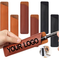 Étui à stylos en cuir en gros d'usine, étui de protection personnalisé pour stylos avec logo, pochette à stylos vintage, étui à crayons portable fait main