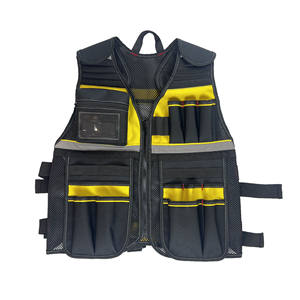 Chaleco de Trabajo Personalizado para Electricista, Tela Oxford, Amarillo Reflectante, Kit de Herramientas de Seguridad, Talla Grande 65*60, Gran Capacidad - Product Image 5