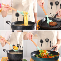 Ensemble d'ustensiles de cuisine en silicone pour la cuisson et la pâtisserie, sans BPA, design monobloc sans couture