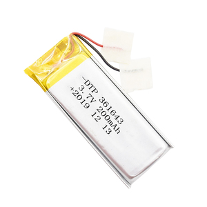 Batería de polímero de iones de litio KC BIS 361643 452530 200 mAh, ultrafina, ignífuga, barata, de 3,7 V, con 2 cables, para pulsera inteligente - Product Image 2