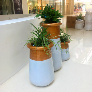 Macetas Modernas y Creativas de Fibra de Vidrio para Piso, Circulares, Decoración para Interiores de Centros Comerciales, Macetas para Flores - Product Image 3