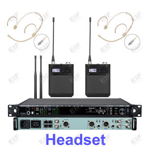 Micrófonos Inalámbricos Profesionales AD4D, 2 Canales UHF 470-940mhz, Micrófono de Diadema y de Solapa para Estudio y Escenario, KSM8/Beta 58 Dante - Product Image 4