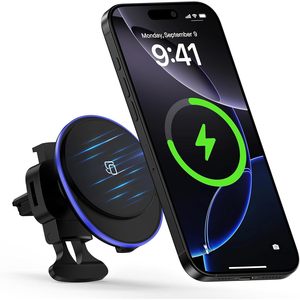Chargeur sans fil magnétique pour voiture, charge rapide 15W pour téléphones Apple, fixation sur tableau de bord - Product Image 3