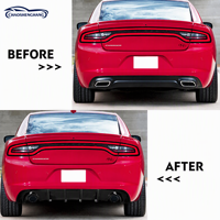 Diffuseur arrière en PP pour Dodge Charger Base SXT 2015-2023, embout d'échappement rond, garniture extérieure