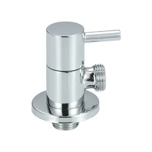 Válvula angular de latão para misturador de água quente e fria, acessório de banheiro de alta qualidade mais vendido na cor cromada