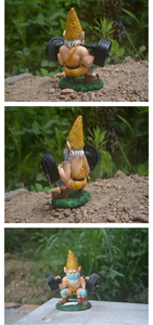 新しいARIVAL RESIN HAND PAINTED WEIGLIFTING <span class=keywords><strong>DWARF</strong></span> SHAPED ORNAMENT - Product Image 6