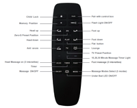 Cadre de lit électrique réglable avec télécommande sans fil, massage intégré, moteur Okin allemand, contrôle par application, ports USB Lightning, pour lits Queen/Twin XL, usage domestique