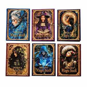 Grand carnet de notes vintage 3D réaliste sur le thème de <span class=keywords><strong>la</strong></span> magie noire, en forme de <span class=keywords><strong>livre</strong></span> de sorcière, en papier, pour décoration festive d'Halloween et de jardin - Product Image 6