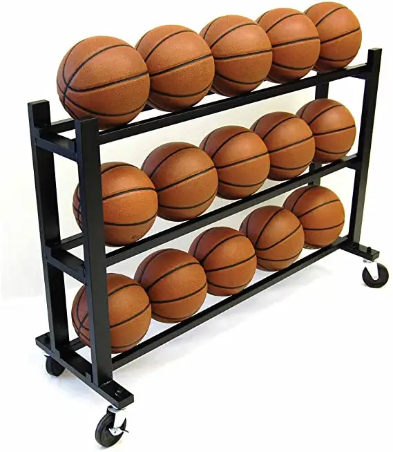 Custom Sporting Goods Store Movable Toy Soccer Rugby Yoga Ball Basketball Football Metal Display Rack Stand Holder